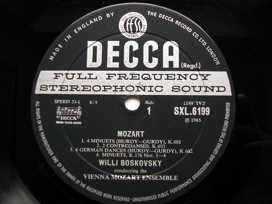 SXL 6199 MOZART: COMPLETE DANCES & MARCHES Volume 6 BOSKOVSKY / VIENNA MOZART ENSEMBLE ED2