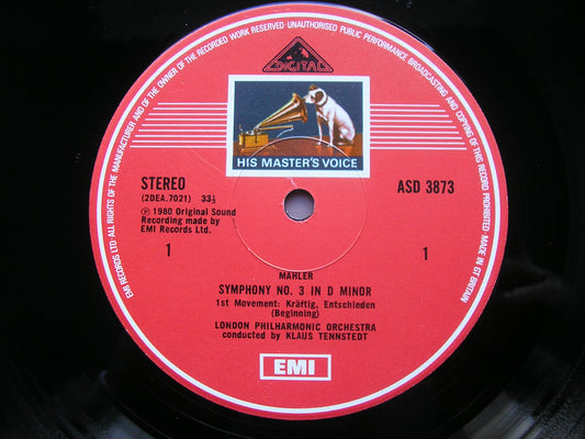 MAHLER: SYMPHONY No. 3 ORTRUN WENKEL / LONDON PHILHARMONIC / KLAUS TENNSTEDT SLS 5195