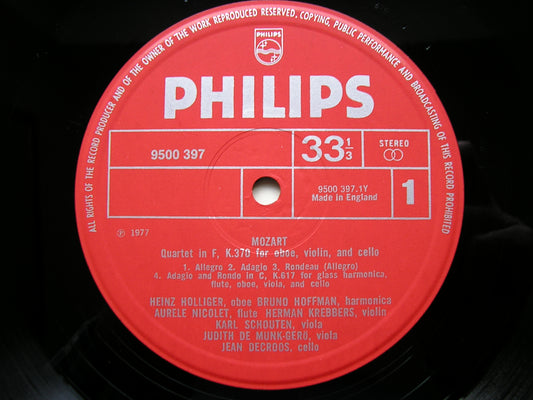 MOZART: OBOE QUARTET / OBOE QUINTET / ADAGIO & RONDO HOLLIGER 9500 397