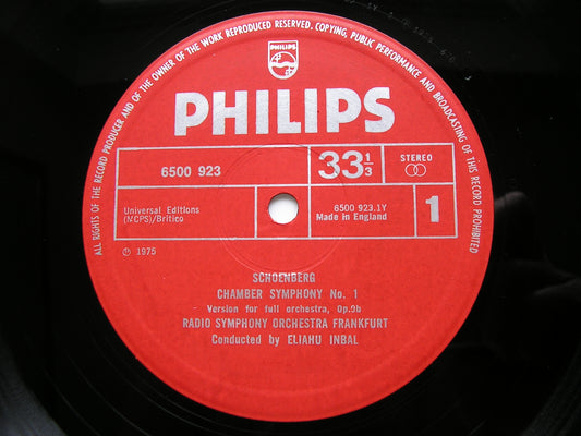 SCHOENBERG: CHAMBER SYMPHONIES Nos. 1 & 2      INBAL / FRANKFURT RADIO SYMPHONY      6500 923