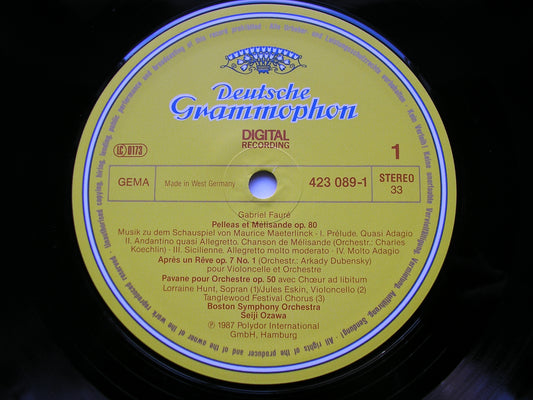 FAURE: PELLEAS & MELISANDE / DOLLY / PAVANE / ELEGIE      OZAWA / BOSTON SYMPHONY      423 089