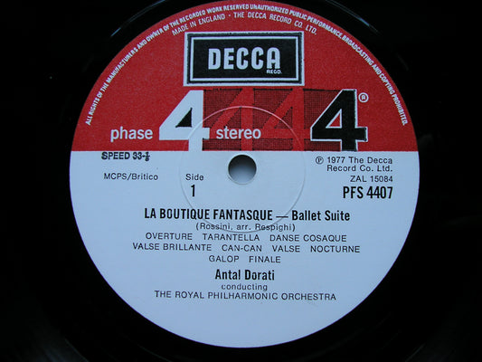 ROSSINI-RESPIGHI: LA BOUTIQUE FANTASQUE / ROSSINIANA SUITE DORATI / ROYAL PHILHARMONIC PFS 4407