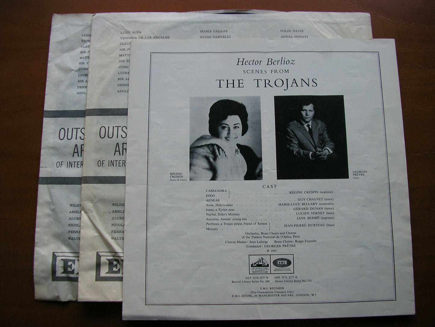 BERLIOZ: THE TROJANS excerpts     CRESPIN / CHAUVET / PARIS OPERA / PRETRE    2LP    SLS 771
