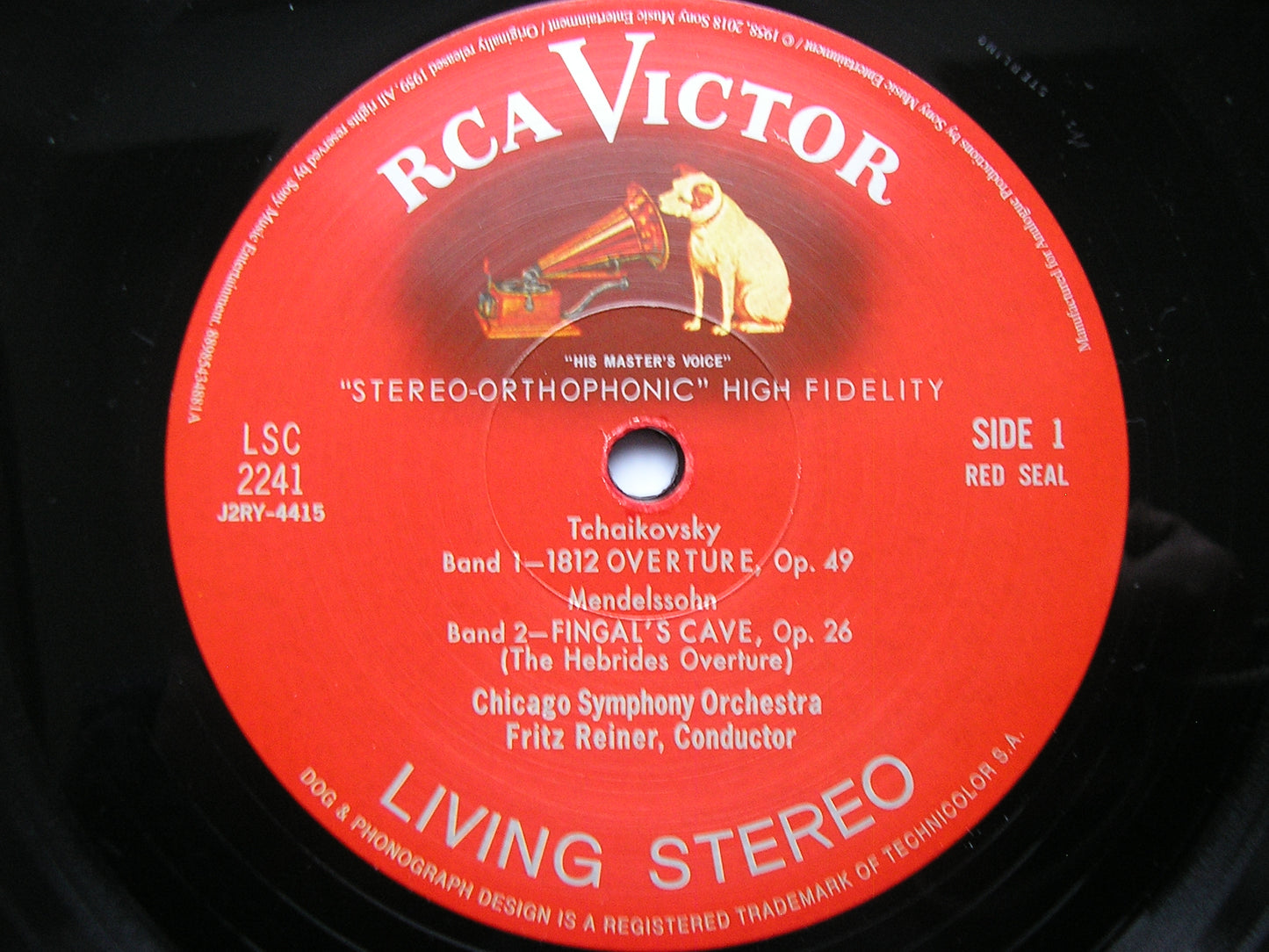 TCHAIKOVSKY: 1812 / LISZT: MEPHISTO WALTZ / BRAHMS: TRAGIC OVERTURE / MENDELSSOHN: FINGAL'S CAVE      REINER / CHICAGO SYMPHONY     LSC 2241