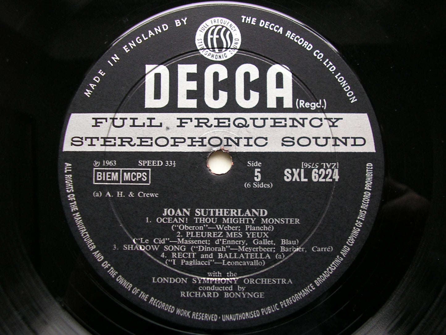 SXL 6222/4 JOAN SUTHERLAND IN OPERA ED2