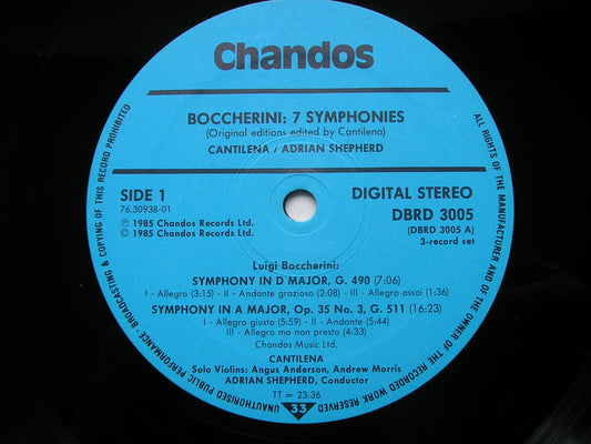 BOCCHERINI: SEVEN SYMPHONIES ADRIAN SHEPHERD / CANTILENA DBRD 3005