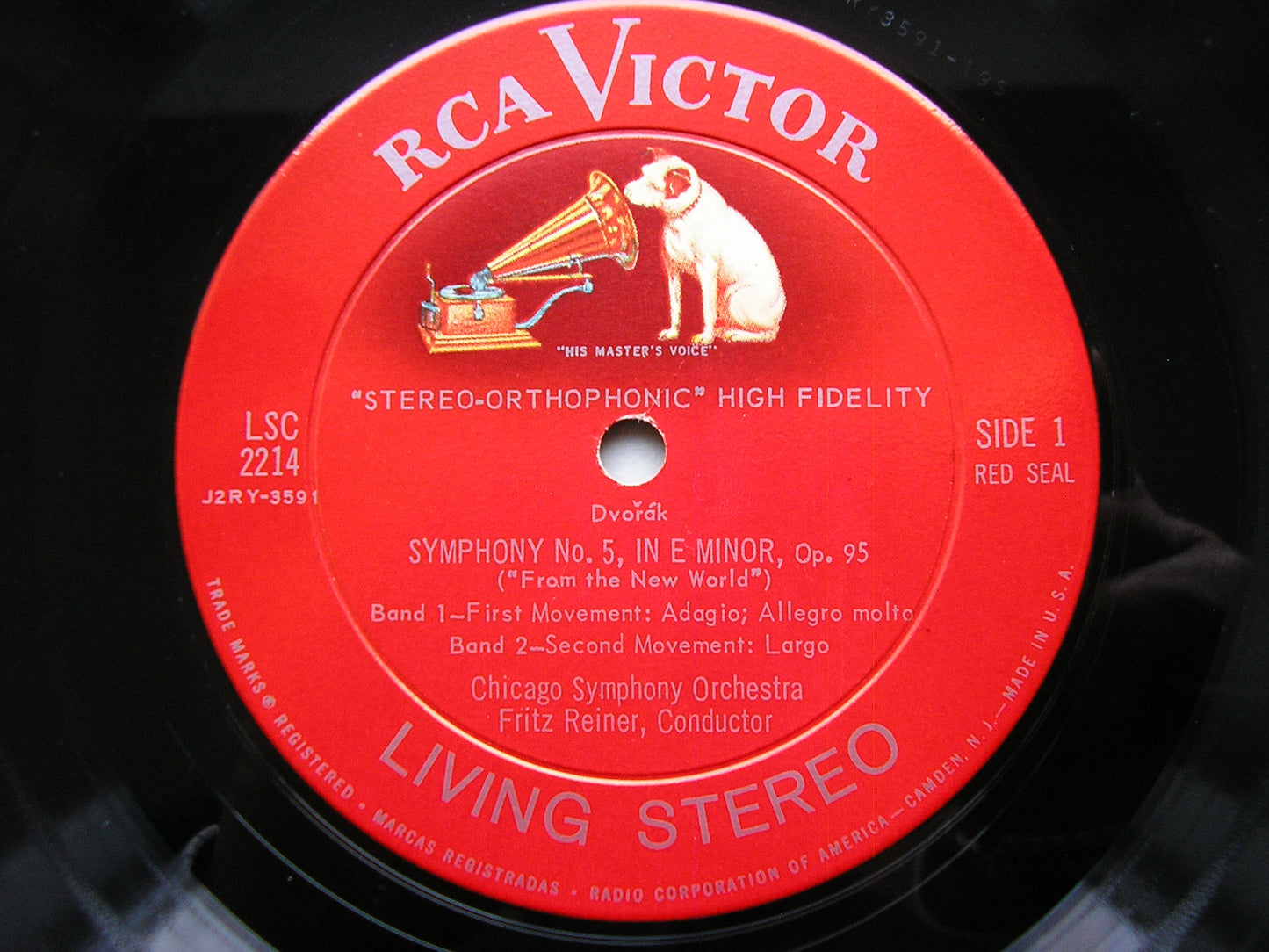 DVORAK: SYMPHONY No. 9 From the New World      FRITZ REINER / CHICAGO SYMPHONY     LSC 2214