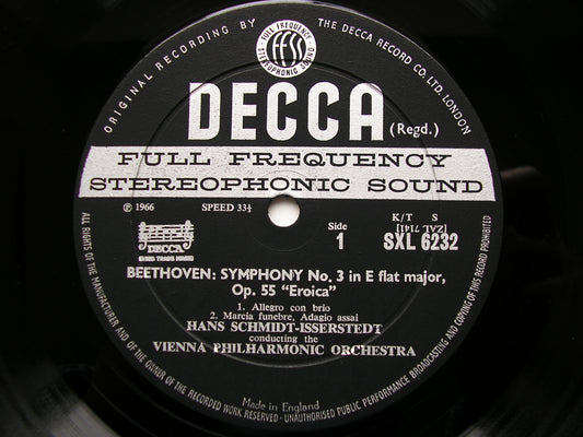 SXL 6232 BEETHOVEN: SYMPHONY No. 3 'Eroica' SCHMIDT-ISSERSTEDT / VIENNA PHILHARMONIC ED1