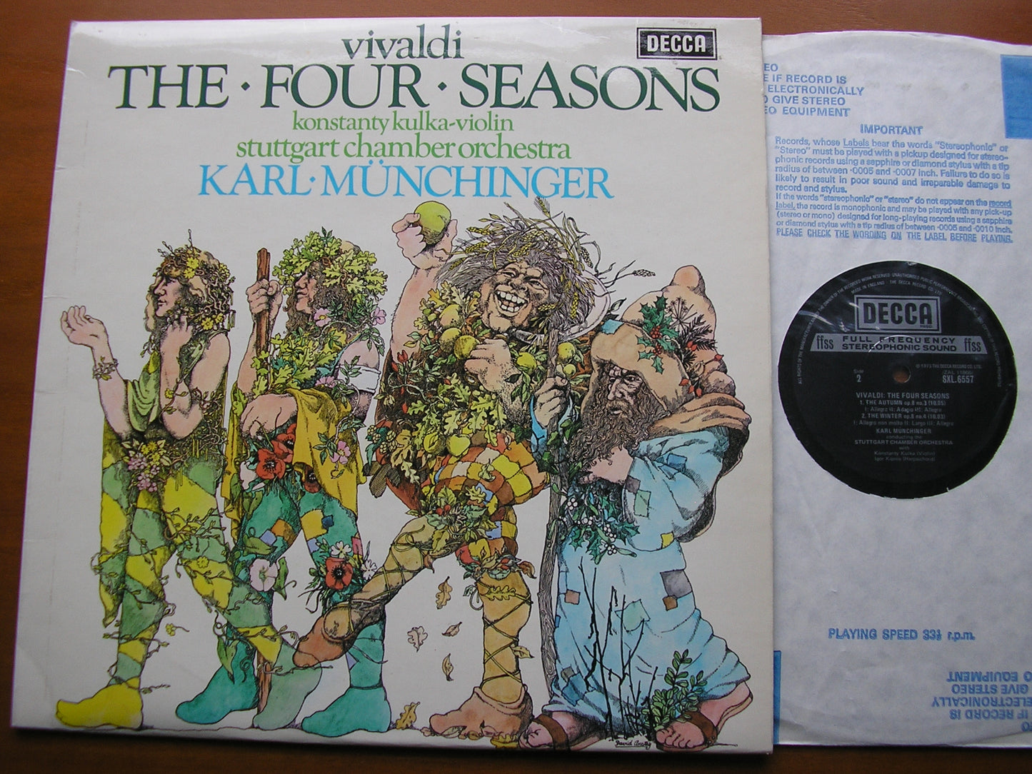 VIVALDI: THE FOUR SEASONS KULKA / STUTTGART CHAMBER ORCHESTRA / MUNCHINGER SXL 6557