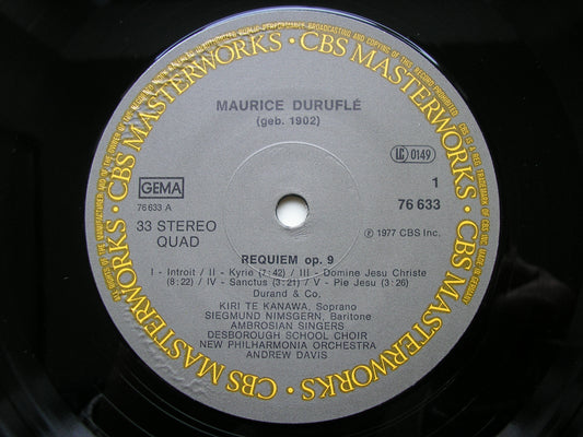 DURUFLE: REQUIEM / DANSE LENTE      TE KANAWA / NIMSGERN / NEW PHILHARMONIA / DAVIS      76633