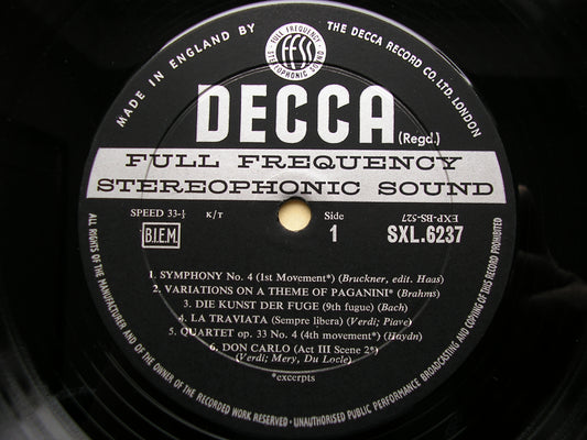 SXL 6237 DECCA STEREO SAMPLER ALBUM 1966 ED2