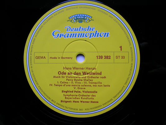 HENZE: ODE TO THE WEST WIND / VIOLIN CONCERTO PALM / SCHNEIDERHAN / BAVARIAN RADIO SYMPHONY / HENZE 139 382