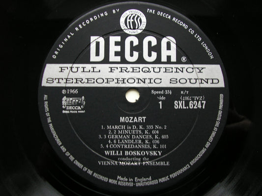 SXL 6247 MOZART: COMPLETE DANCES & MARCHES Volume 8 BOSKOVSKY / VIENNA MOZART ENSEMBLE ED