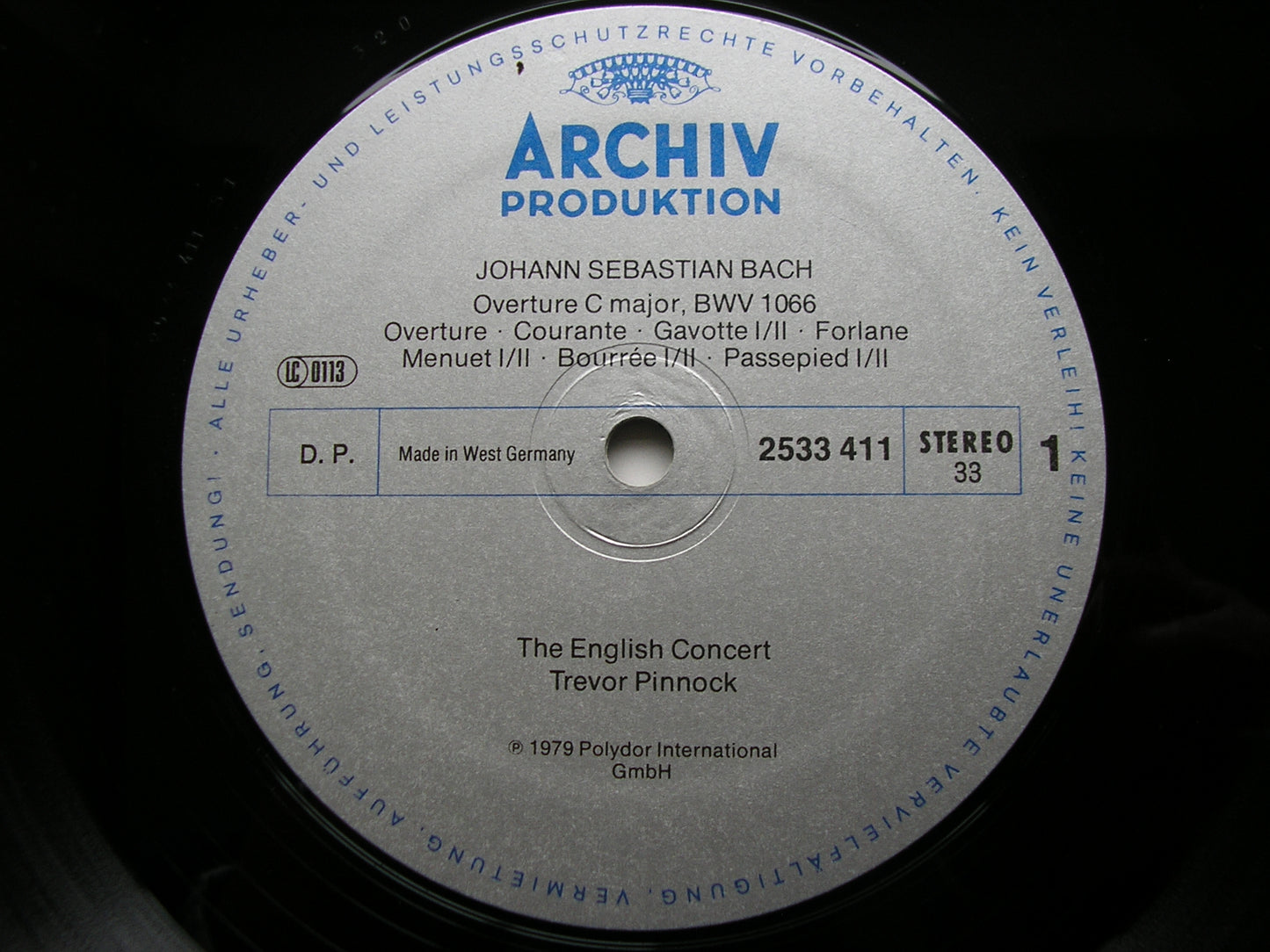 BACH: OVERTURES BWV 1066 & BWV 1068      PINNOCK / THE ENGLISH CONCERT    2533 411