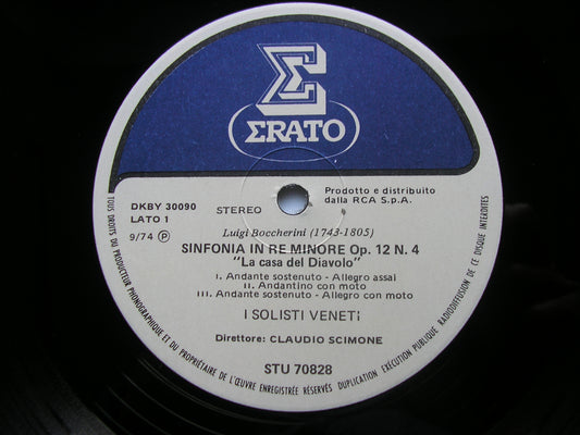 BOCCHERINI: SINFONIA in D / SINFONIA in C SCIMIONE / I SOLOISTI VENETI STU 70828