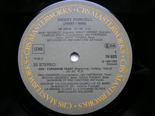 PURCELL: TE DEUM / ODE: YORKSHIRE FEAST SOLOISTS / LA GRANDE ECURIE ET LA CHAMBRE DU ROY / MALGOIRE 76925