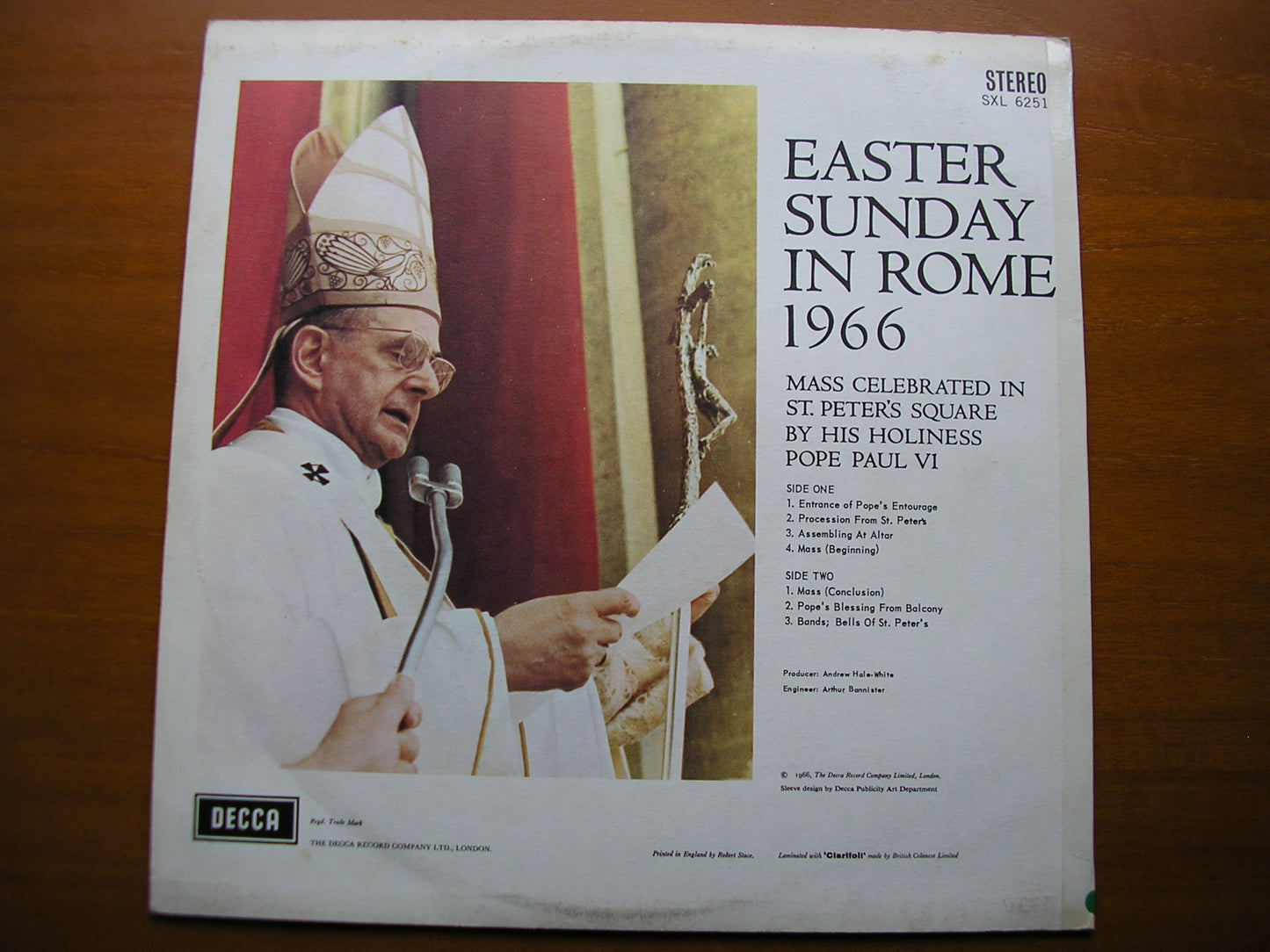 SXL 6251 EASTER SUNDAY IN ROME 1966 ED2