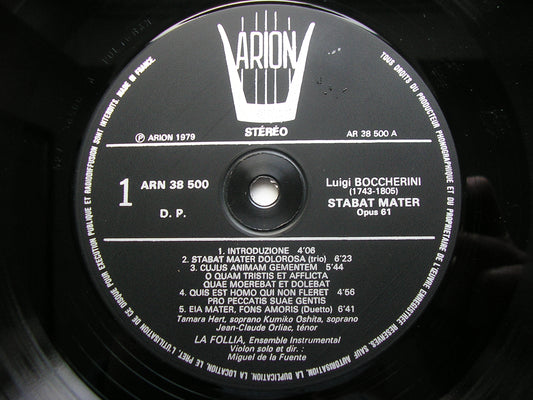 BOCCHERINI: STABAT MATER SOLOISTS / LA FOLLIA / FUENTE ARN 38500