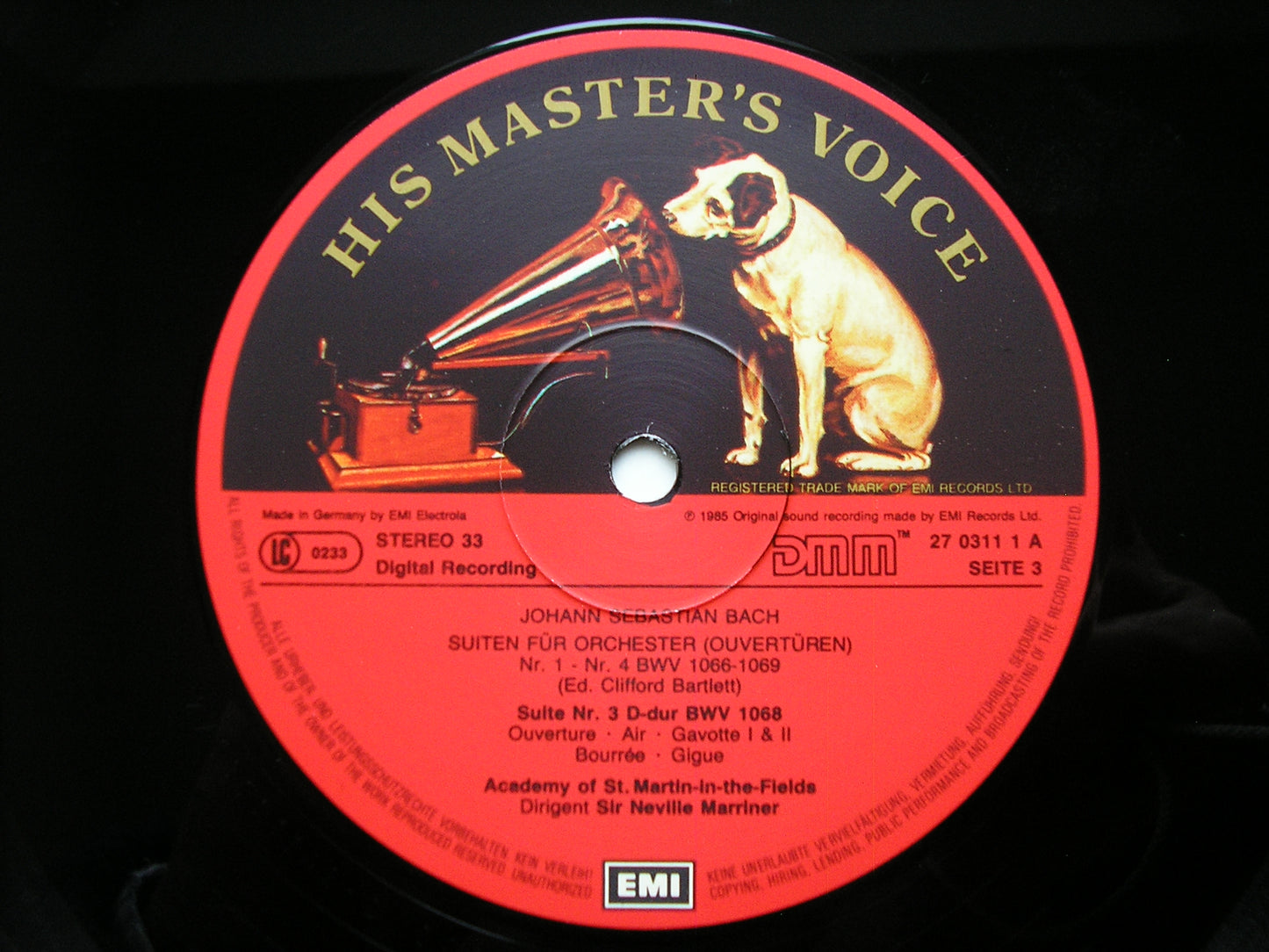 BACH: FOUR ORCHESTRAL SUITES  BWV 1066 - BWV 1069       MARRINER / ASMIF     2LP     27 0310