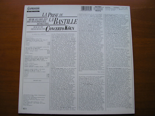 MUSIC OF THE FRENCH REVOLUTION: GOSSEC / DAVAUX / DITTERSDORF / MARTIN CONCERTO COLOGNE C27 280