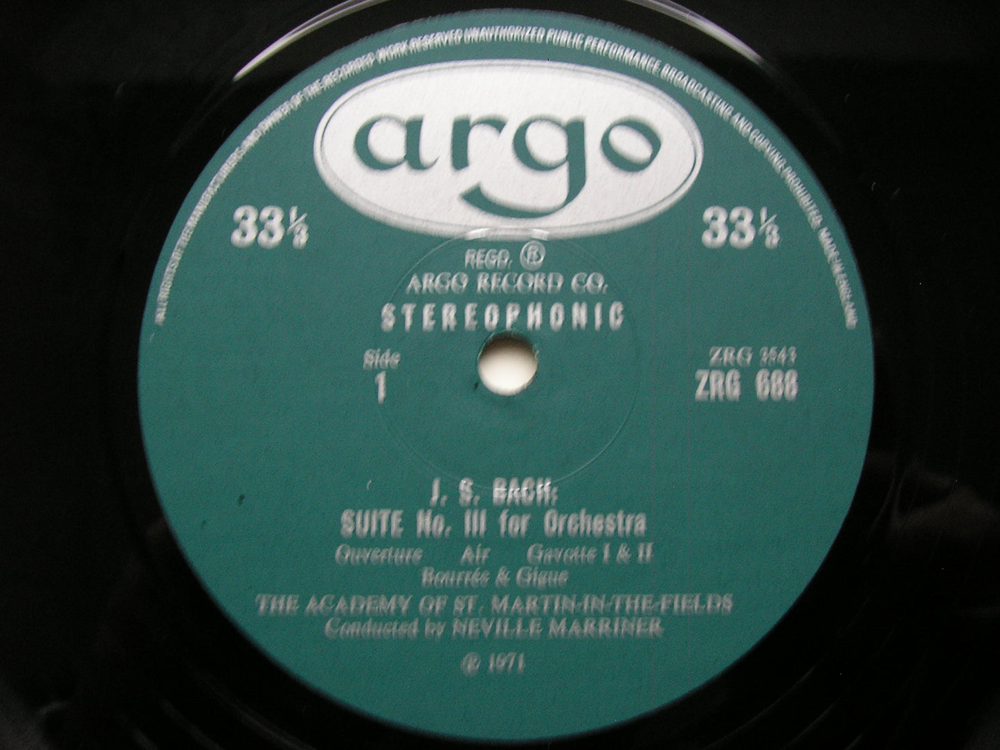 BACH: FOUR ORCHESTRAL SUITES  BWV 1066 - 1069      MARRINER / ASMIF    2LP     ZRG 687-8