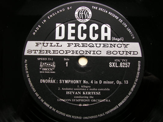 SXL 6257 DVORAK: SYMPHONY No. 4 / OVERTURE In Nature's Realm KERTESZ / LONDON SYMPHONY ED2