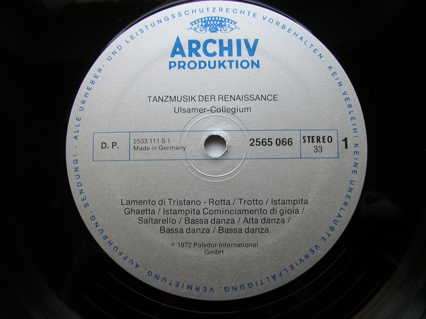 DANCE MUSIC FROM THE RENAISSANCE TO THE BIEDERMEIER PERIOD ULSAMER COLLEGIUM / ENSEMBLE EDUARD MELKUS 6 LP 2723 051