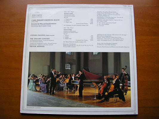 BACH, CARL PHILIPP EMANUEL: TWO CONCERTOS FOR FLUTE & STRING ORCHESTRA PRESTON / THE ENGLISH CONCERT / PINNOCK