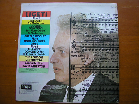 LIGETI: MELODIEN / DOUBLE CONCERTO / CHAMBER CONCERTO SOLOISTS / LONDON SINONIETTA / ATHERTON HEAD 12