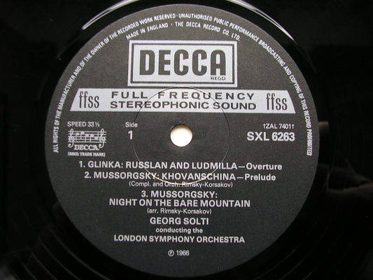 SXL 6263 ROMANTIC RUSSIA: GLINKA / BORODIN / MUSSORGSKY SOLTI / LONDON SYMPHONY ED4