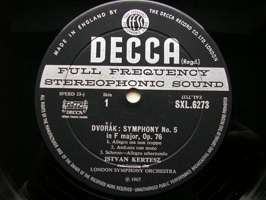 DVORAK: SYMPHONY No. 5 / OVERTURE 'MY HOME' KERTESZ / LONDON SYMPHONY ED2