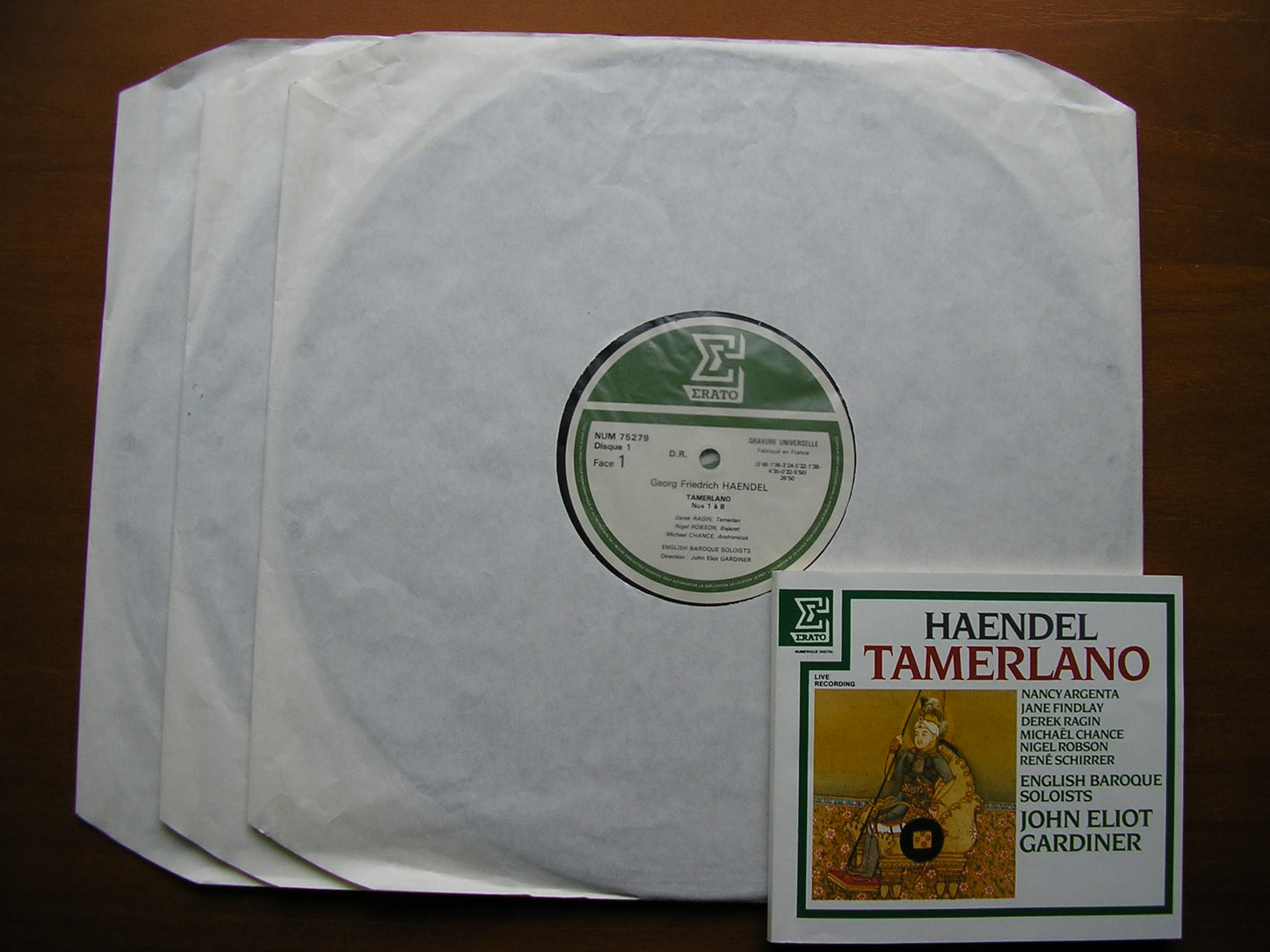 HANDEL: TAMERLANO (1724) SOLOISTS / ENGLISH BAROQUE SOLOISTS / GARDINER 3LP NUM 75278