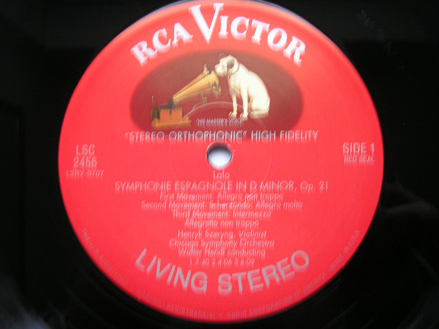 LALO: SYMPHONIE ESPAGNOLE   HENRYK SZERYNG / CHICAGO SYMPHONY / HENDL     LSC 2456