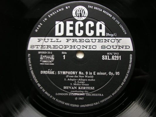SXL 6291 DVORAK: SYMPHONY No. 9 From the New World / OVERTURE Othello KERTESZ / LONDON SYMPHONY ED2
