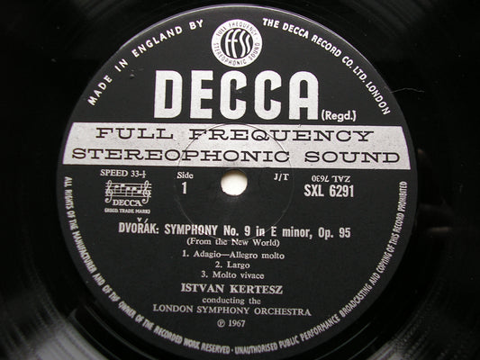 SXL 6291 DVORAK: SYMPHONY No. 9 / OVERTURE Othello KERTESZ / LONDON SYMPHONY ED3