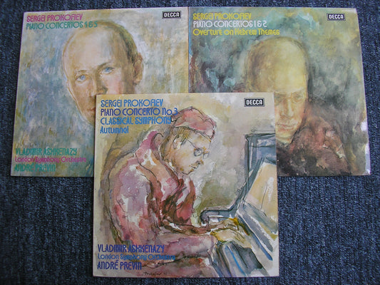 PROKOFIEV: THE FIVE PIANO CONCERTOS / CLASSICAL SYMPHONY / AUTUMNAL     ASHKENAZY / LONDON SYMPHONY / PREVIN    3 LP