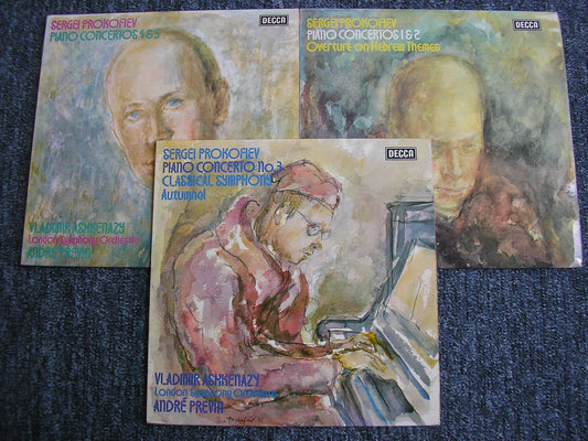 PROKOFIEV: THE FIVE PIANO CONCERTOS / CLASSICAL SYMPHONY / AUTUMNAL     ASHKENAZY / LONDON SYMPHONY / PREVIN    3 LP