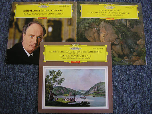 SCHUMANN: THE FOUR SYMPHONIES / TWO OVERTURES     KUBELIK / BERLIN PHILHARMONIC    3 LP