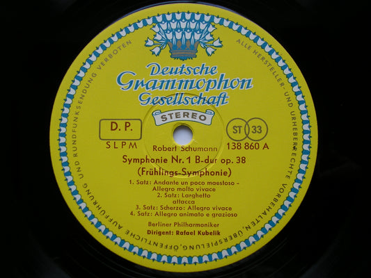 SCHUMANN: THE FOUR SYMPHONIES / TWO OVERTURES     KUBELIK / BERLIN PHILHARMONIC    3 LP