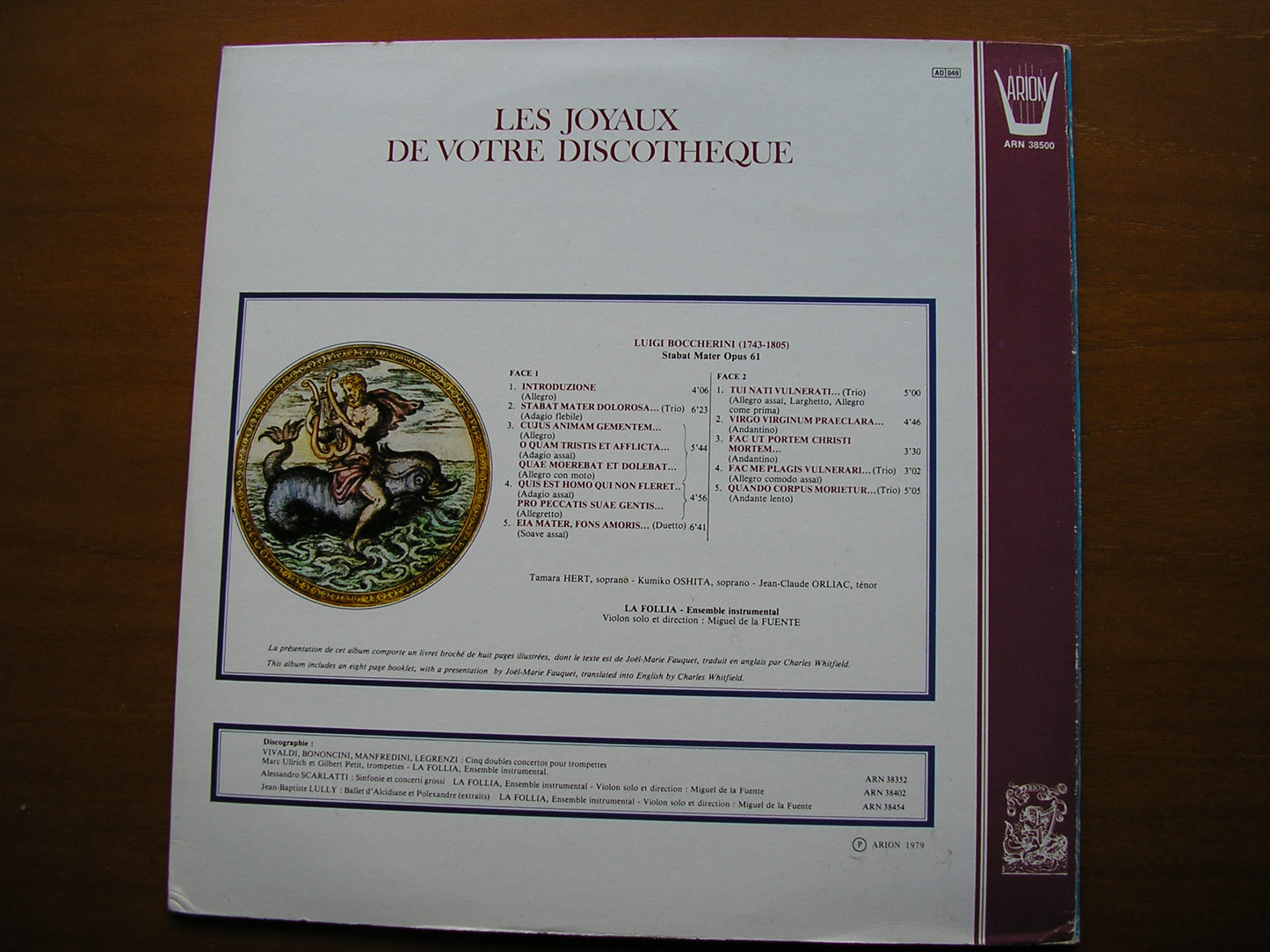 BOCCHERINI: STABAT MATER SOLOISTS / LA FOLLIA / DE LA FUENTE ARN 38500