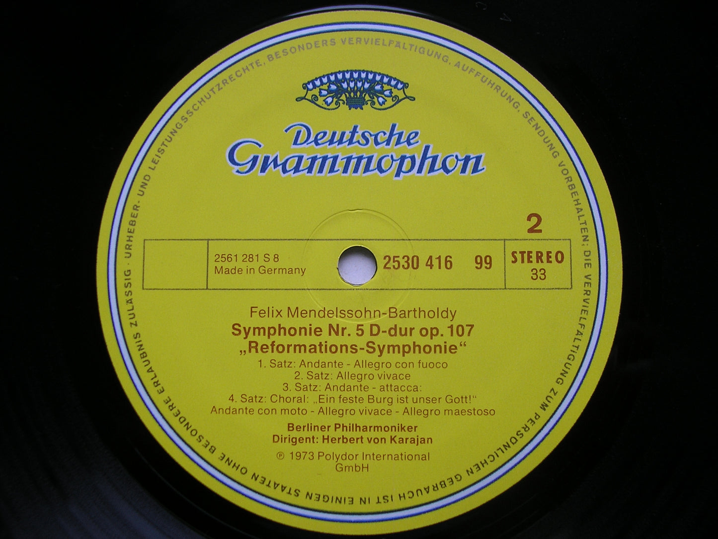 MENDELSSOHN: THE FIVE SYMPHONIES / OVERTURE The Hebrides KARAJAN / BERLIN PHILHARMONIC 4 LP