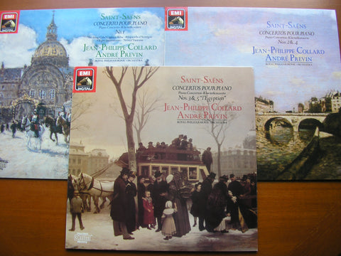 SAINT-SAENS: THE FIVE PIANO CONCERTOS     COLLARD / ROYAL PHILHARMONIC / PREVIN    3 LP