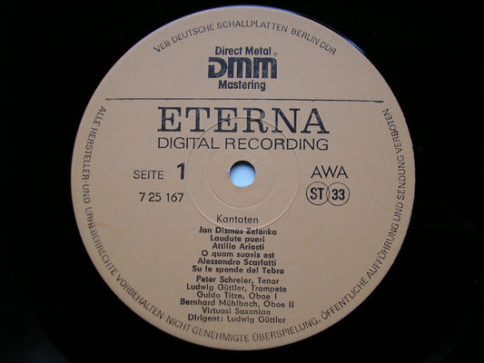 CANTATAS FROM THE COURT OF DRESDEN: ARIOSTI / FUX / ZELENKA / SCARLATTI SCHREIER / VIRTUOSI SAXONIAE / GUTTLER 7 25 167