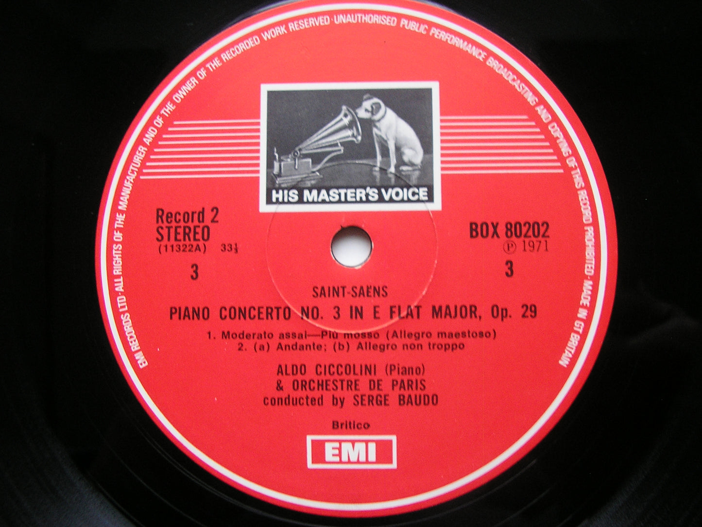 SAINT-SAENS: THE FIVE PIANO CONCERTOS CICCOLINI / ORCHESTRA DE PARIS / BAUDO SLS 802