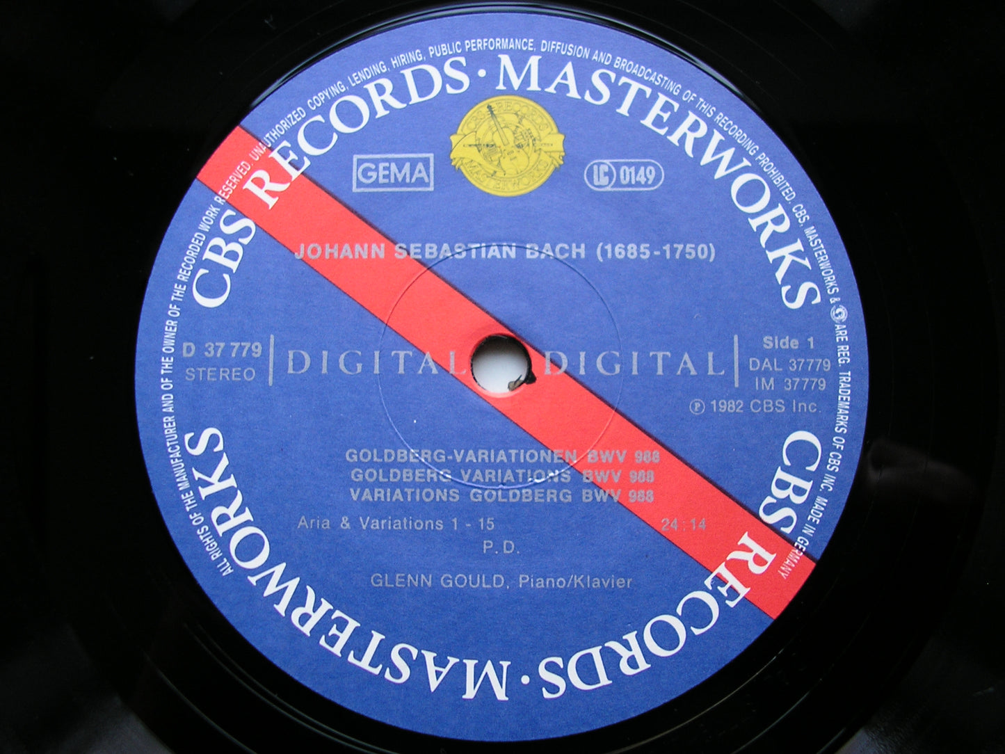 BACH: GOLDBERG VARIATIONS GLENN GOULD D37779