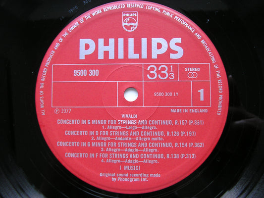 VIVALDI: EIGHT WORKS FOR STRINGS & CONTINUO       I MUSICI      9500 300