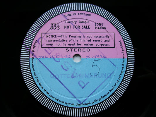 WAGNER: THE TWILIGHT OF THE GODS complete opera SOLOISTS / VIENNA PHILHARMONIC / SOLTI test pressing SET 292 / 7