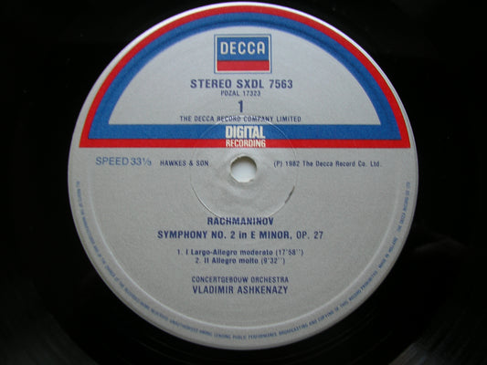 RACHMANINOV: SYMPHONIES 1 / 2 / 3 & YOUTH SYMPHONY      ASHKENAZY / CONCERTGEBOUW ORCHESTRA    3 LP