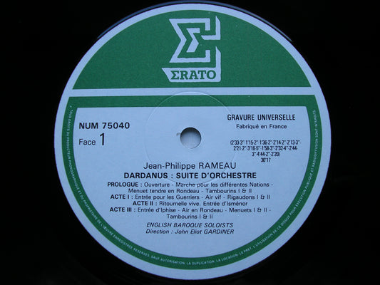 RAMEAU: DARDANUS  Orchestral Suite     GARDINER / ENGLISH BAROQUE SOLOISTS    NUM 75040