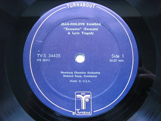 RAMEAU: ZOROASTRE  excerpts   SOLOISTS / HABURG CHAMBER ORCHESTRA / KAPP    TVS 34435